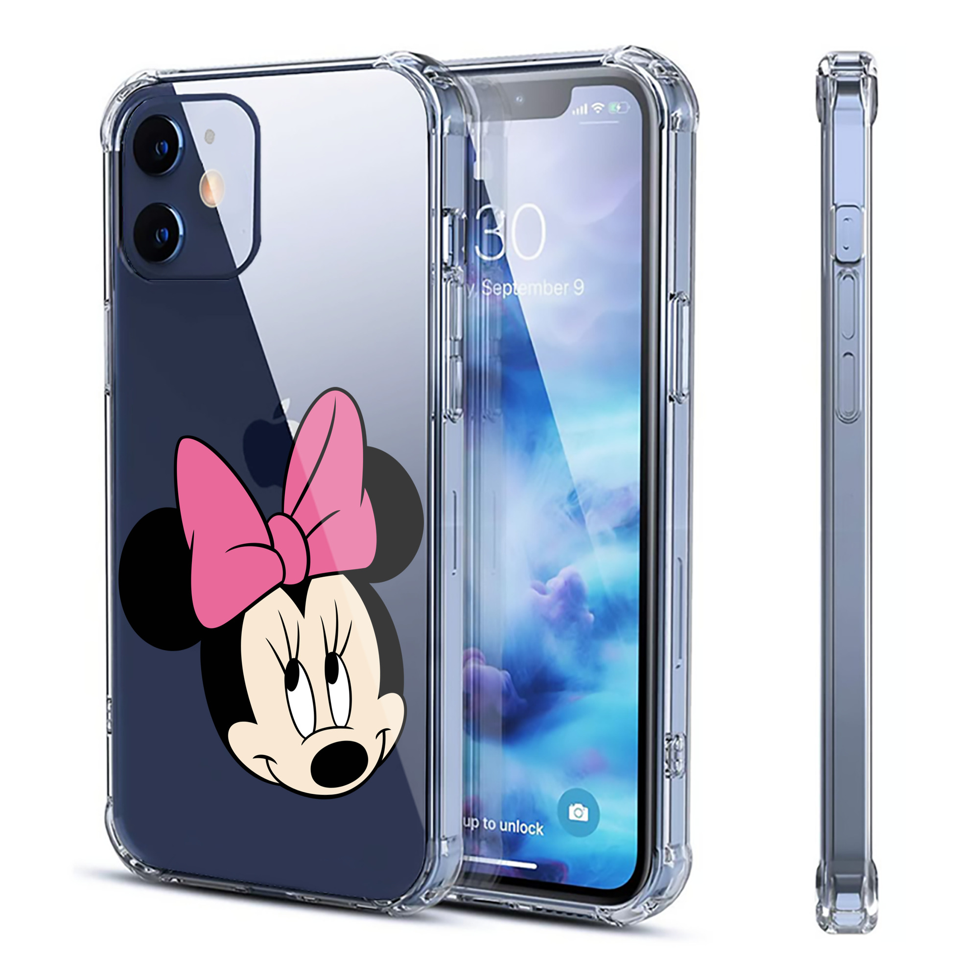 （画像用） ミッキーマウス Mickey Mouse 【iPhone 12シリーズ対応】透明スマホケース（クリアソフトケース）